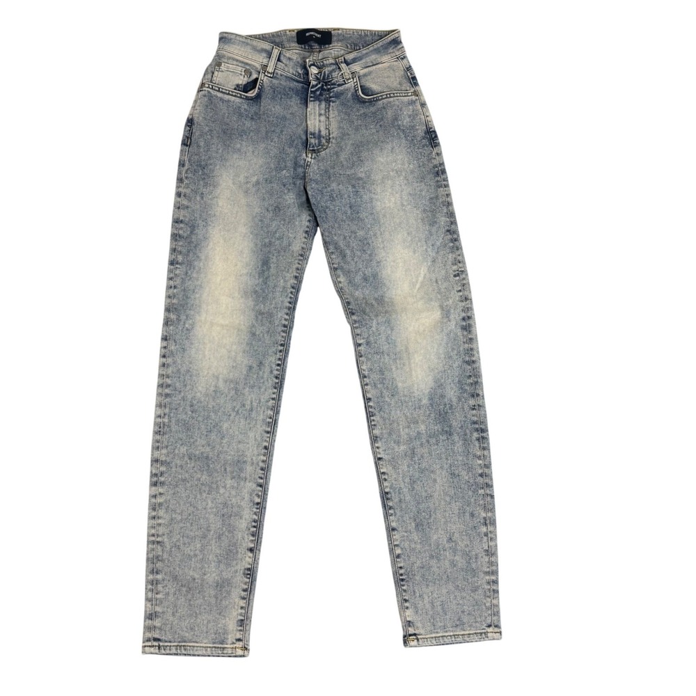 Represent Baggy Blue Cream Acid Wash Jeans Mens 28 M07048-25